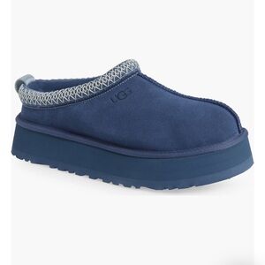 UGG Desert Blue Women’s Tazz Suede Platform Slippers Size 7